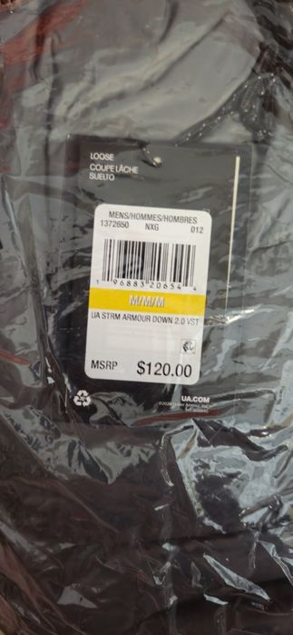 Жилет UA STRM ARMOUR DOWN (2.0) VST. Размер М