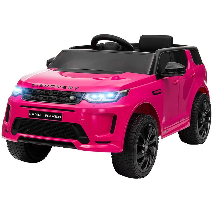 Carro Elétrico p/ Crianças c/ Licença Land Rover Bateria 12V, Rosa