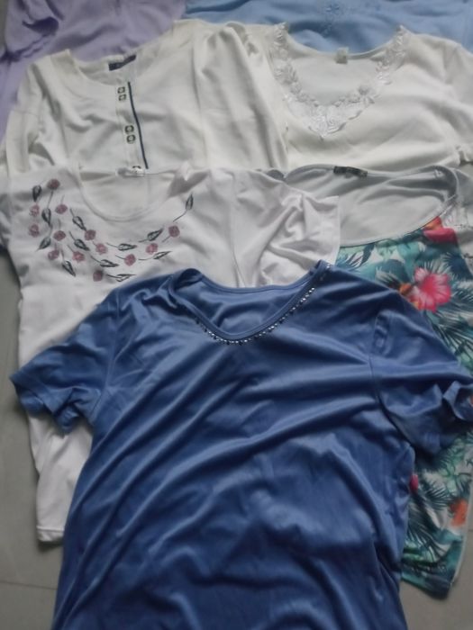 Mega paka 11 szt koszulek damskich L-XL bawełnianych