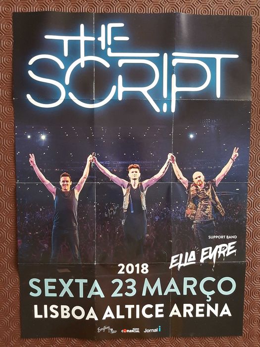 The Script poster Lisboa Altice Arena Março 2018