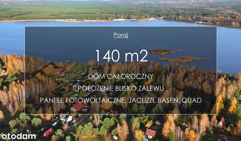 Dom 200 m od zalewu porajskiego | W pełni wyposażony | 140 m2