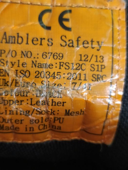 Ботинки рабочие Amblers safety 41р (26см) Англия