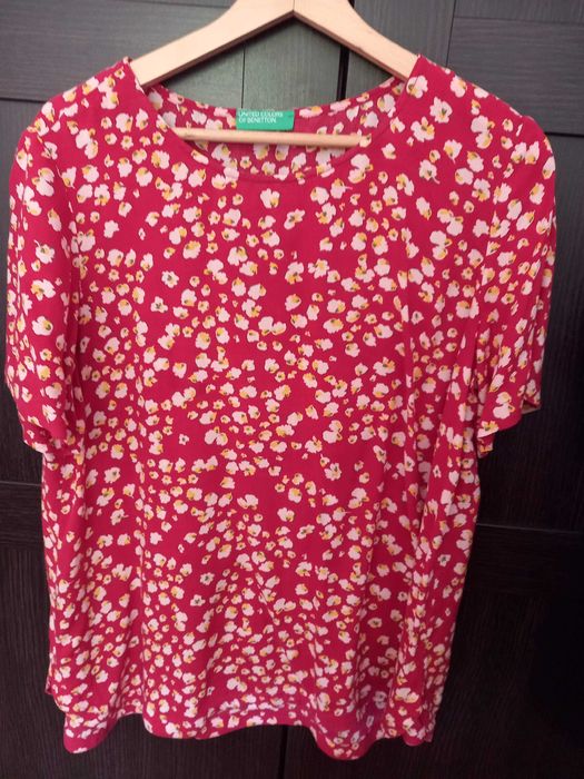Blusa United Colors of Benetton, Tam L, vermelha (Portes incluídos)