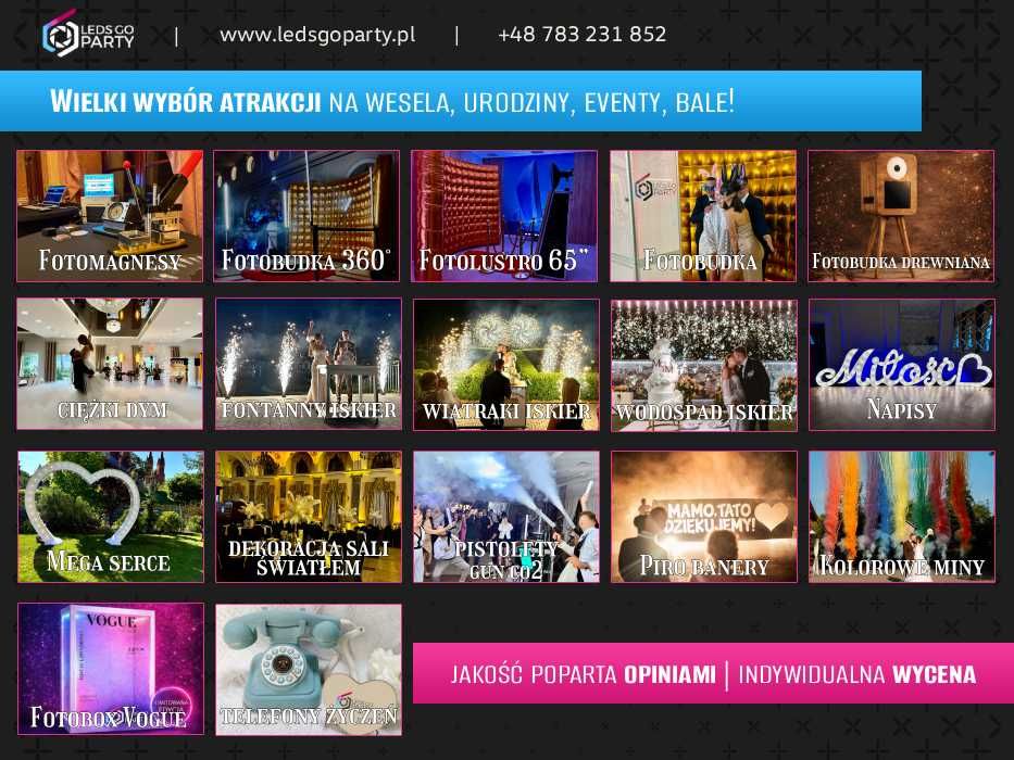 Fotolustro 65" 4K / fotobudka / fotobudka 360 / Fotobox / Ciężki dym