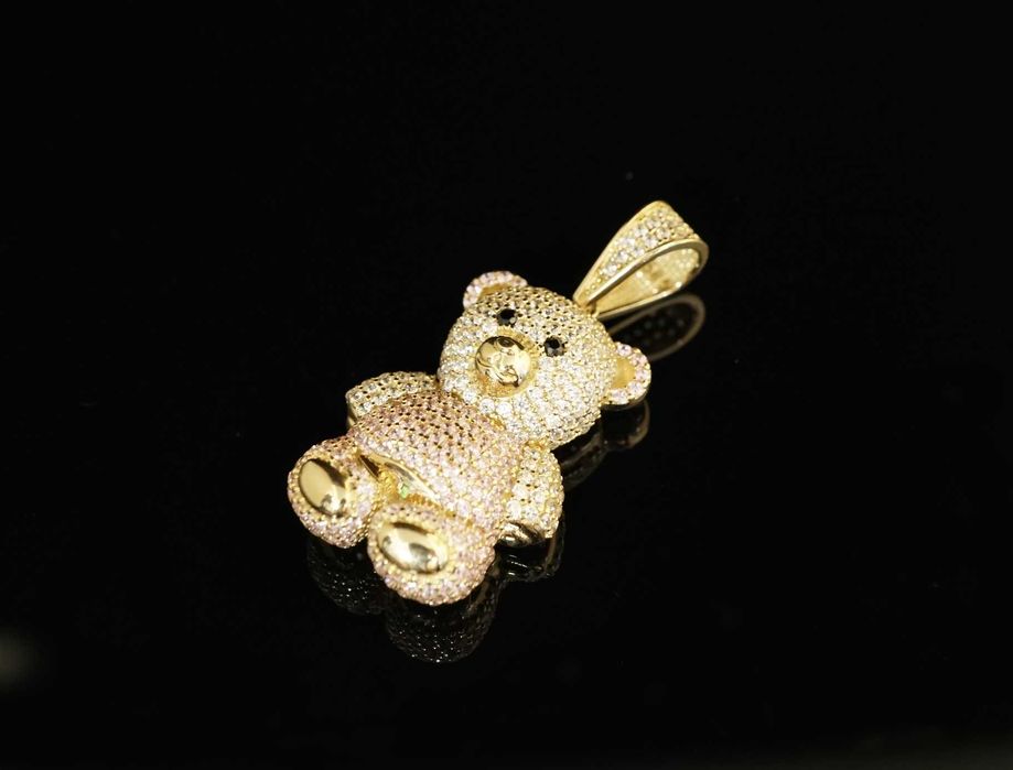 Złoto 585 - złota zawieszka miś