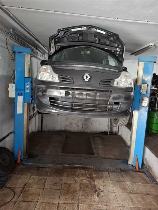 Recheio completo de oficina auto — venda em lote (elevador OMCN, equipamento e stock)