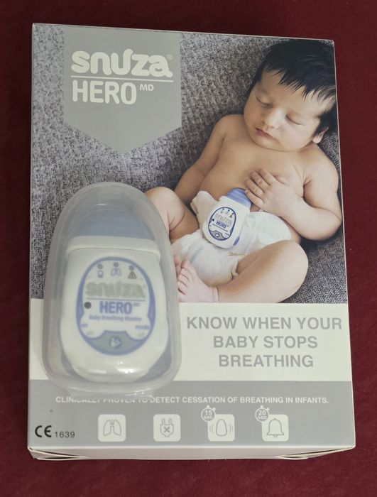 Snuza Hero md monitor oddechu do pieluszki dla niemowląt