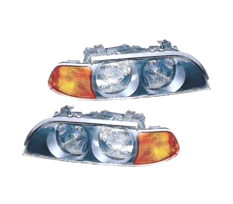 FARÓIS BMW E39 95-00 CROMO AMBAR