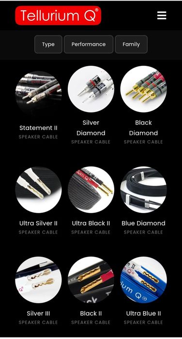 Акустичний кабель Tellurium Q Black II speaker cable