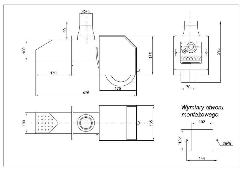 Palnik Eurotec na pellet 30kW samoczyszczący thermostahl