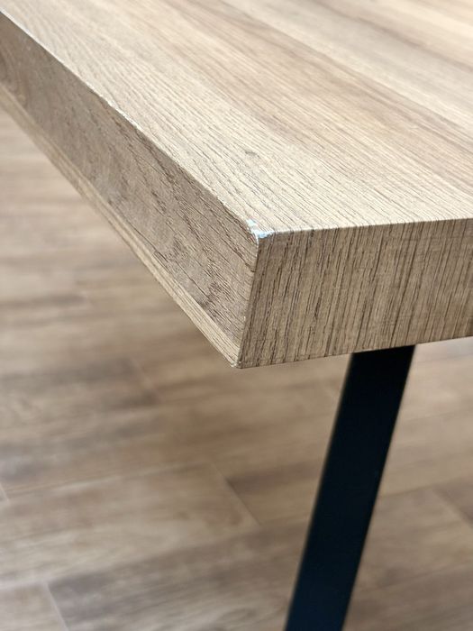 Stół rozkładany Halmar BERLIN loft orzech/czarny 140-180 cm