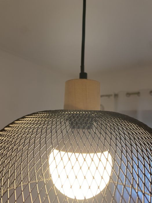 Conjunto candeeiro de teto + candeeiro de mesa