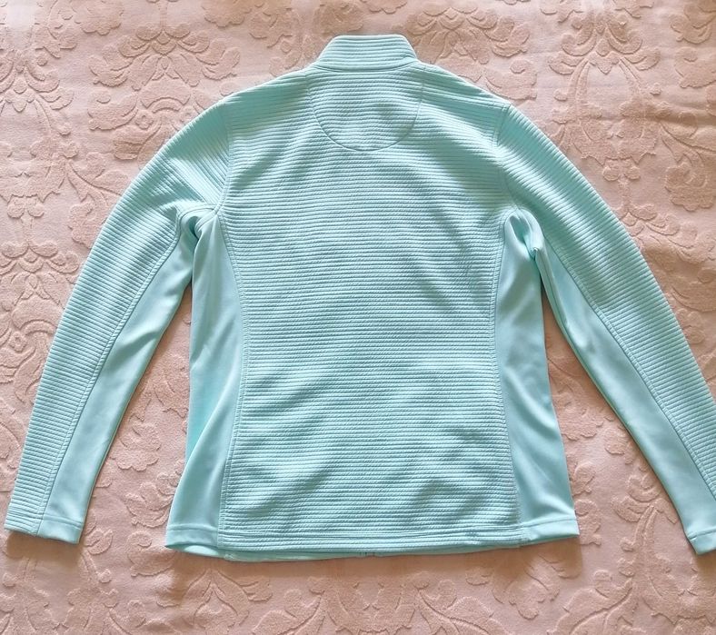 Спортивная куртка женская,  куртка жіноча Черная и бирюзовая (М)