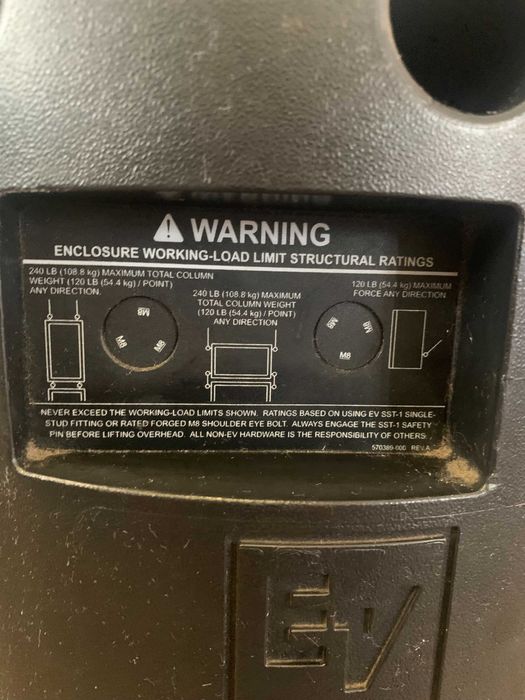 Electro Voice Colunas ZX5-60 em Boa Estado