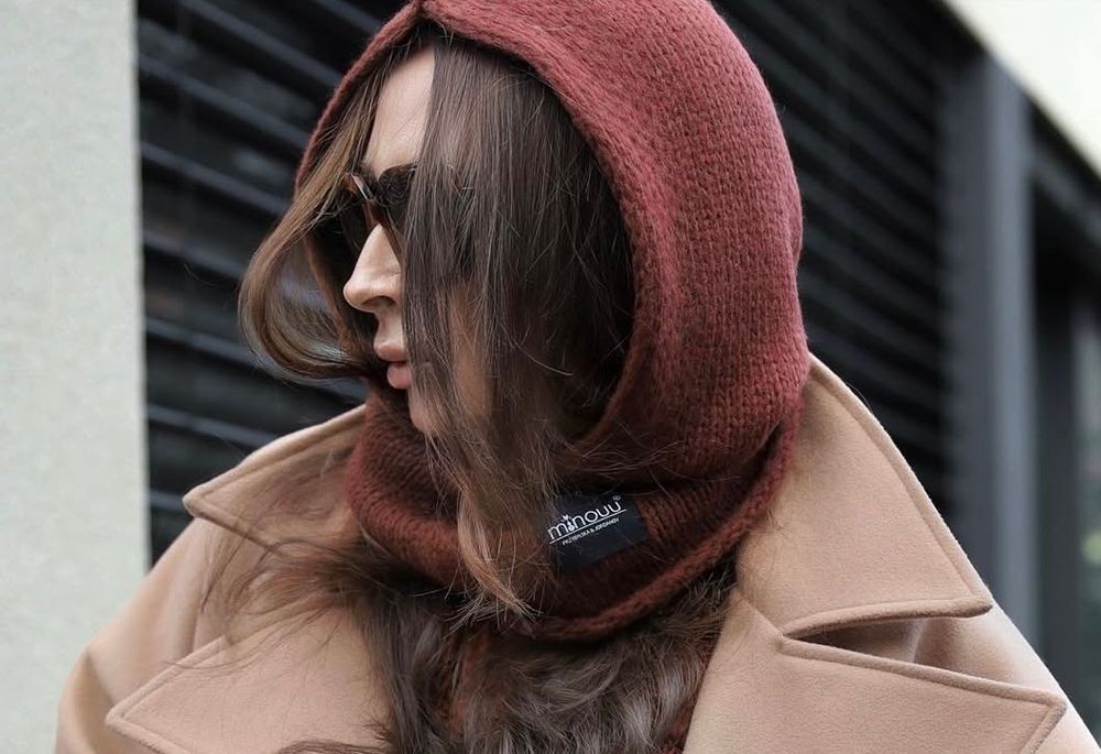 Balaclava Minouu brązowa NOWA
