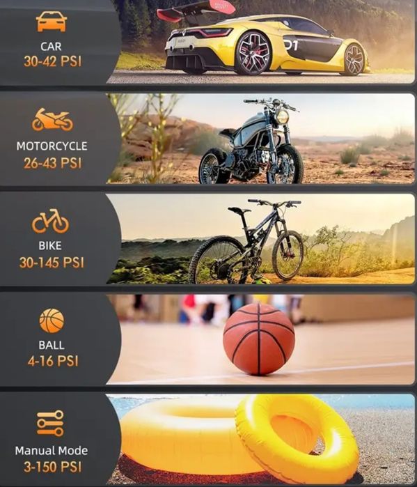 Потужний бустер для авто з компресором