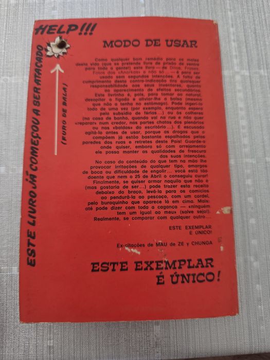 O Livrinho Vermelho do Galo de Barcelos — Ex-citações de Mau de Zé y Chunga (1975, 1.ª edição)