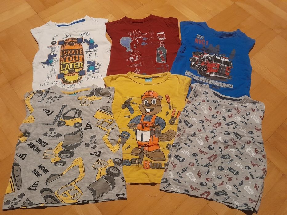 9 x koszulka z długim rękawem r. 110-116