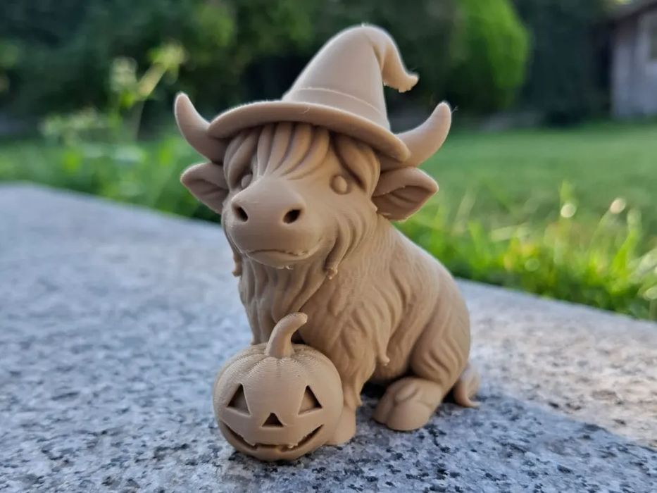 Vaca Highland Mágica com Abóbora