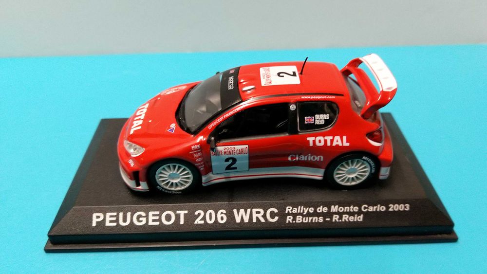 Peugeot 206 WRC #2: Rallye Monte Carlo 2003 - Miniatura escala 1/43