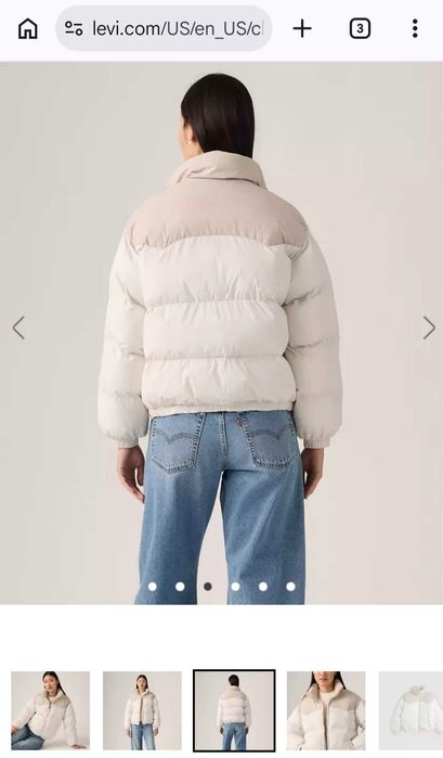 Куртка пуховик жіноча levis Noe Western Levi's