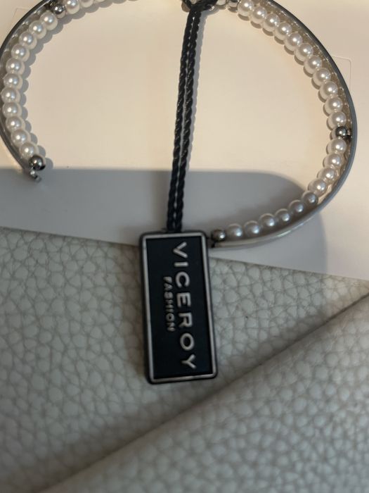 Viceroy pulseira em aço e pérolas