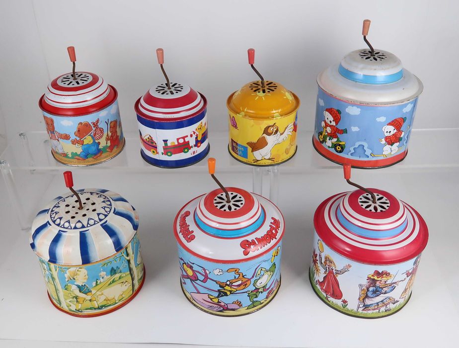 Conjunto de 7 caixa de Brinquedos Musicais de Lata