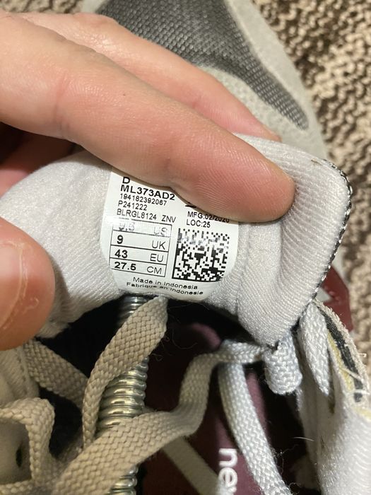 New Balance 373 розмір 43 (27,5см)