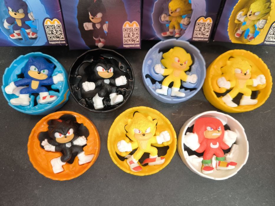 Lote de Figuras Sonic 3 / Shadow / Knuckles (7 Unidades) – McDonald's