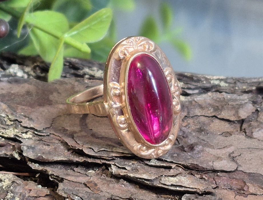 Piękny duży pierścionek złoto 583 rozmiar 24