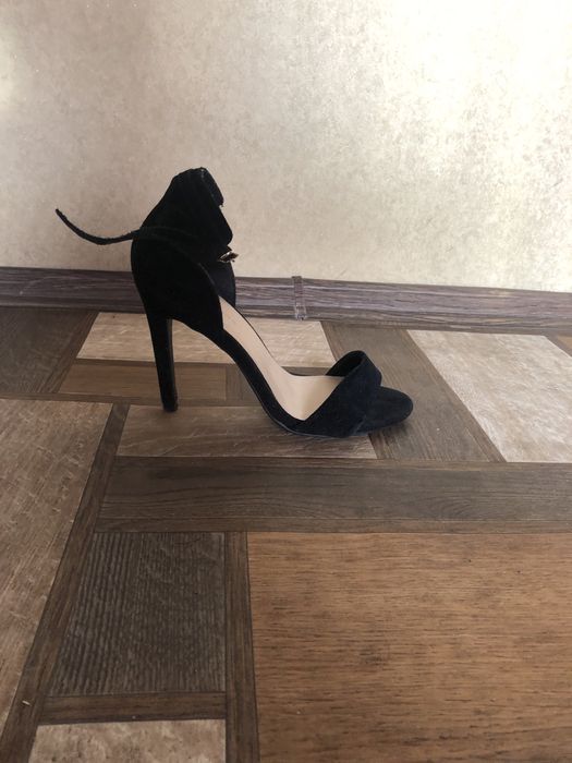 Босоножки замшевые, кожа, замш