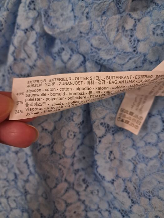 Bluzka Zara koronkowa z bastinką