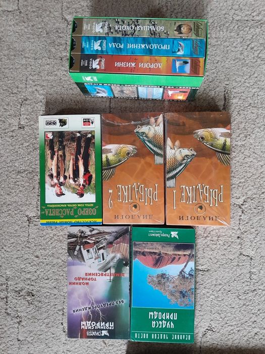 Видеокассеты відеокасети фильмы ужасы мультфильмы клипы футбол рыбалка