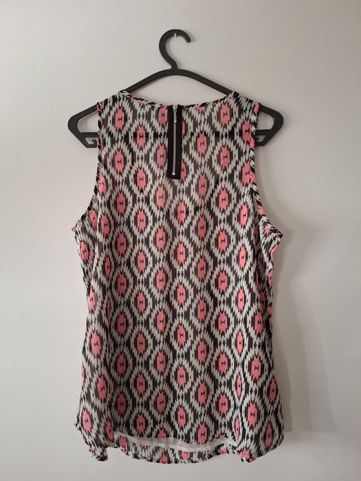 Top blusa camisa camisa com padrão rosa tamanho S - Pimkie