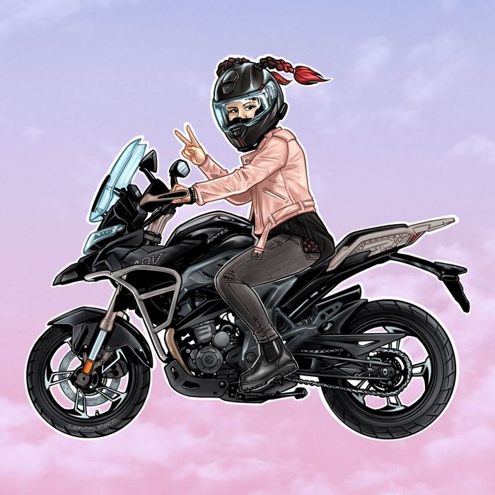 Caricatura Moto Arte Digital