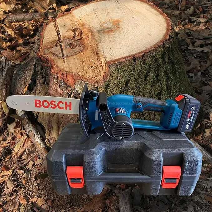Акумуляторна ланцюгова пила Bosch з шиною 30 см 2акб безщіткова 48 В
