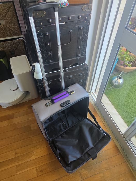 Trolley profissional Misako Avio | Portátil 14" | Preto & Prata