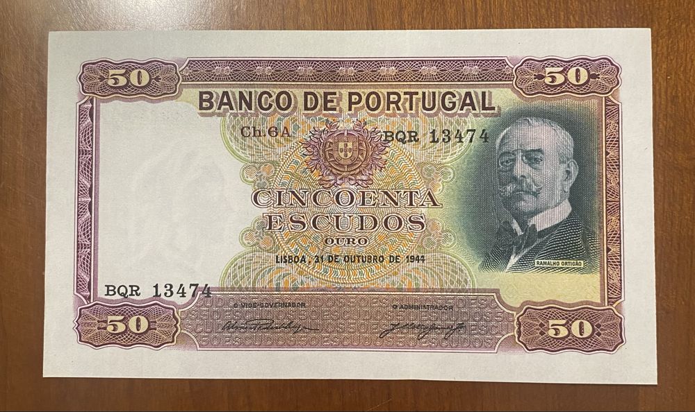 Nota 50$00 Esc. Ch. 6 A - 31/10/1944