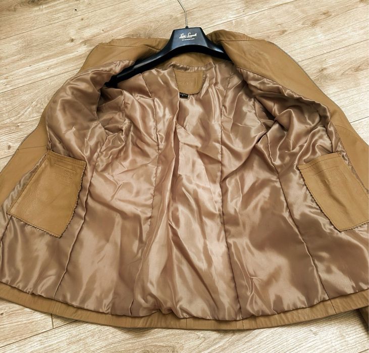 Nowa kurtka damska skorzana camel brazowa