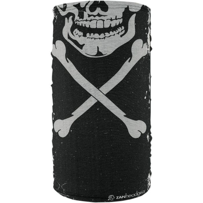 zan headgear motley tube skull xbones fleece lined one size 25020076