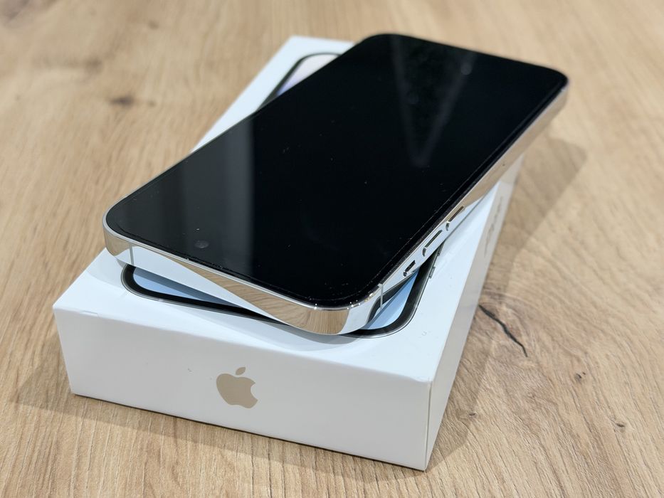 Apple iPhone 14 Pro Max 128gb srebrny, ideał,  bat. 86%, jak nowy