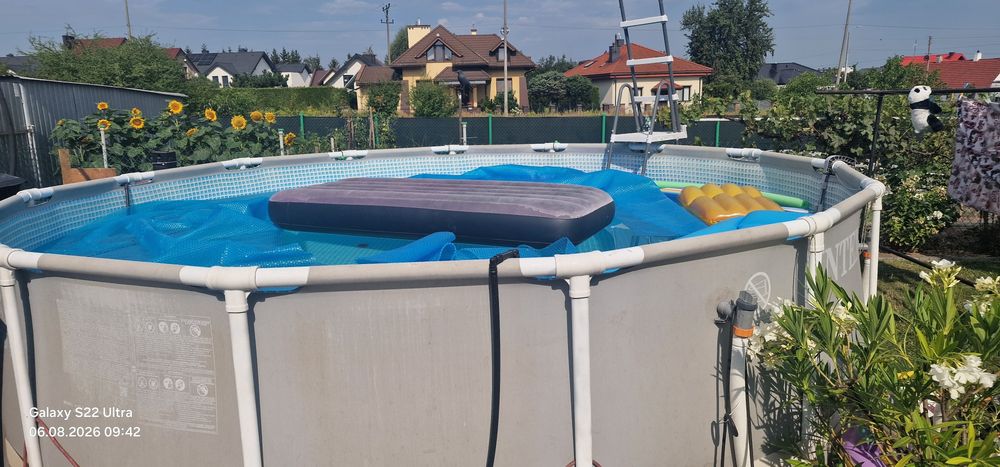 Basen Intex 457×122 cm + pompa piaskowa + solary
