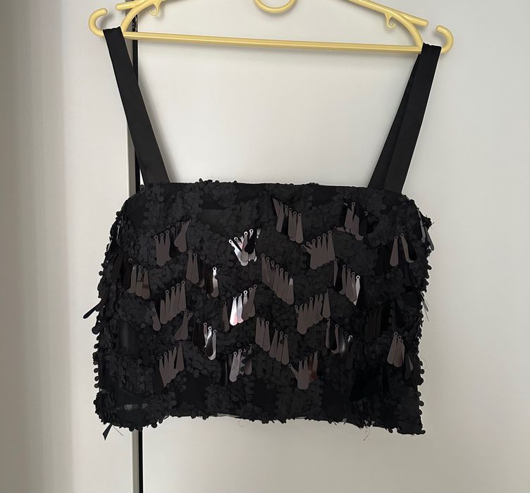 Cekinowy top crop Top Zara
