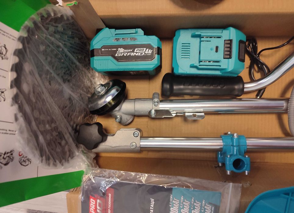 Акумуляторний тример Безщітковий GRAND АТГ-20 2в1 безАКБ/2АКБ 4А і ЗП