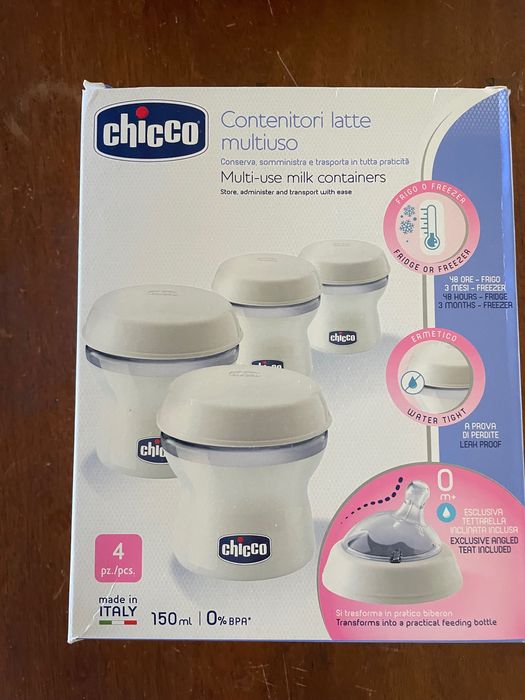 Recipientes/Contentores de Leite Materno SEMI-NOVOS- CHICCO