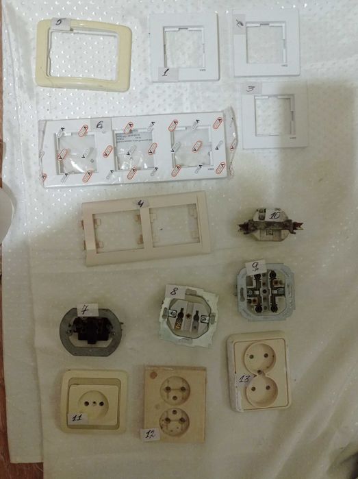 Розетка.Подрозетник.Включатель.Пробка.Автомат.Рамка.