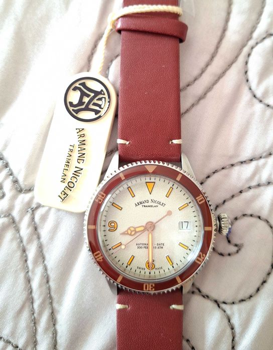 Relógio de luxo Armand Nicolet VS1 Date Novo 38mm
