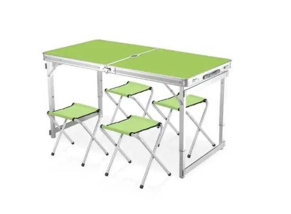 Посилений стіл-валіза для пікніка з 4 стільцями