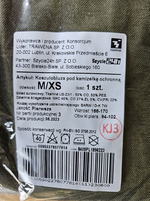 Koszulobluza pod kamizelkę ochronną