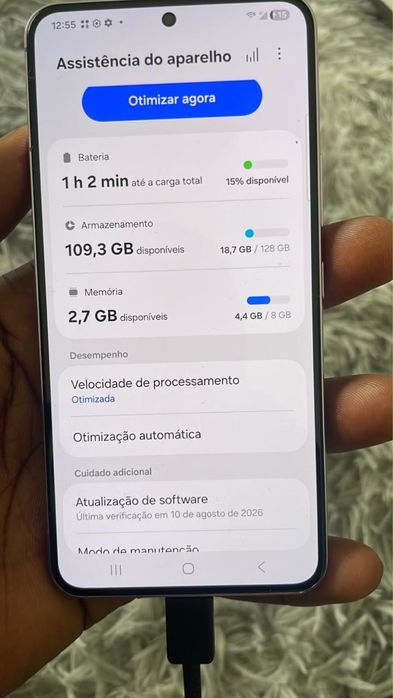 Samsung S22, roxo, semi novo